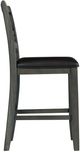 Elements International Black/Gray Counter Side Chair-4
