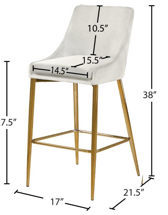 Meridian Furniture Karina Cream Counter Stool-3