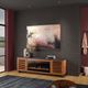 Legends Home Graceland Black/Bourbon 86" Fireplace Console-1