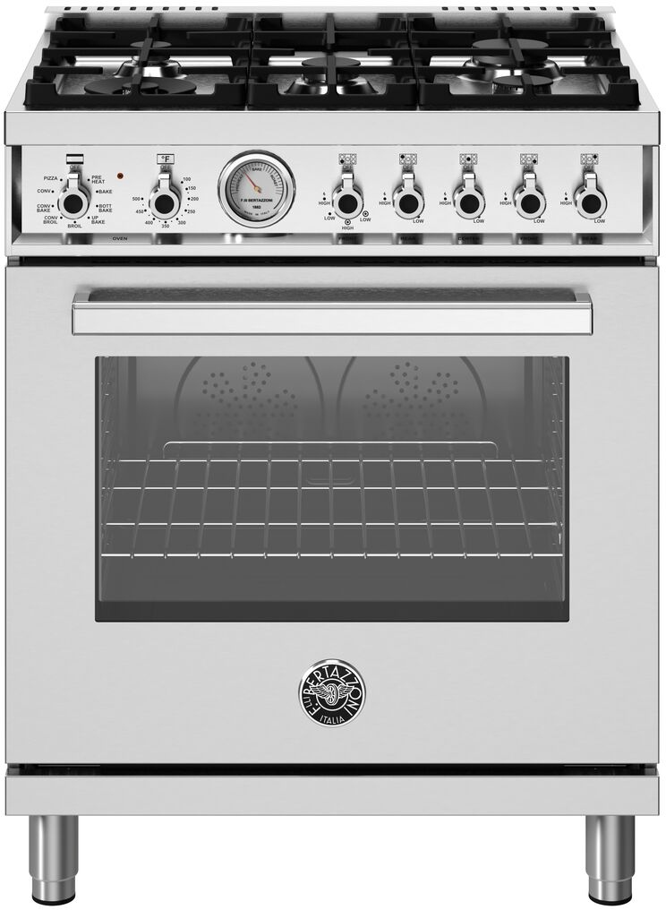 Bertazzoni Professional Series 30&quot; Fingerprint Resistant Stainless 