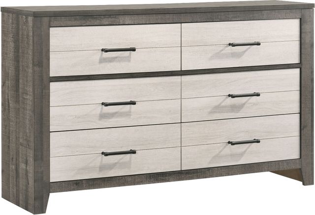 Crown Mark Rhett Gray/White Dresser-0