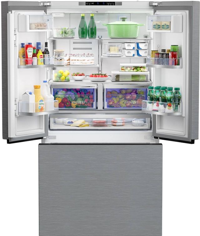 Beko 36 in. 20.5 Cu. Ft. Fingerprint-Free Stainless Steel Counter Depth French Door Refrigerator-3