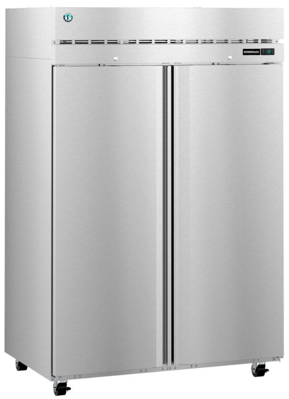 Hoshizaki Steelheart® 52" 47.1 Cu. Ft. Stainless Steel Two Section Upright Freezer with Full Solid Doors and Lock-2