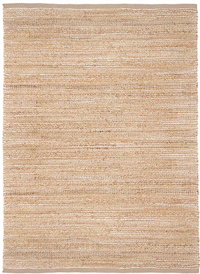 LR Home Natural Fiber Cream Ivory 5'x8' Area Rug-0