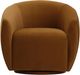 TOV Furniture Jordan Cognac Velvet Swivel Accent Chair-3