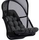 Furniture of America® Breeze Black Fabric/Metal Outdoor Swing Chair-2