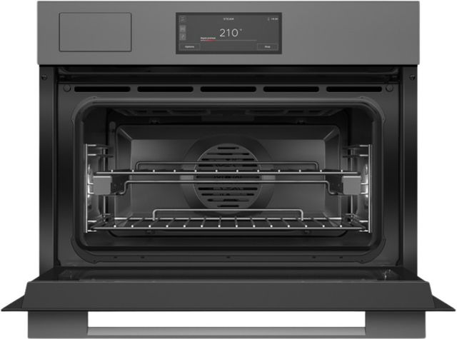 Fisher & Paykel Series 9 24” Gray Glass Minimal Compact Combi-Steam Oven-1