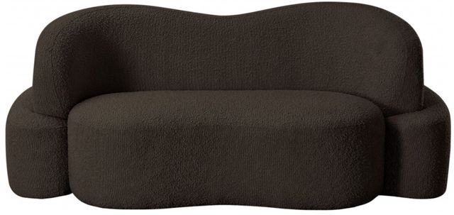 Meridian Furniture Principessa Brown Boucle Fabric Loveseat-1