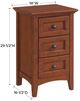 Whittier Wood® Furniture McKenzie Fieldstone Small 3-Drawer Nightstand-2