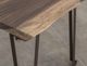 International Furniture Direct Natural Parota Natural Top End Table with Black Metal Base-1