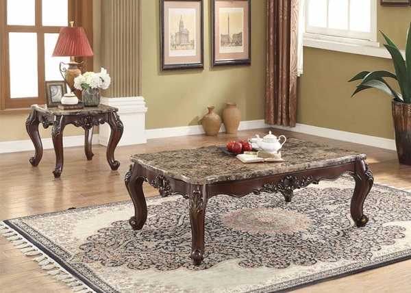 ダ*ダ様 最終価格　ACME Furniture TROY COFFEETABL Amazon.com: Acme Docila 3 Piece Wooden Coffee Table Set in