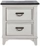 Liberty Furniture Allyson Park Charcoal/Wirebrushed White Nightstand with Charging Station -2