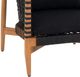Moe's Home Collection Kuna Natural Teak Outdoor Lounge Chair with Black Fabric Cushions-5