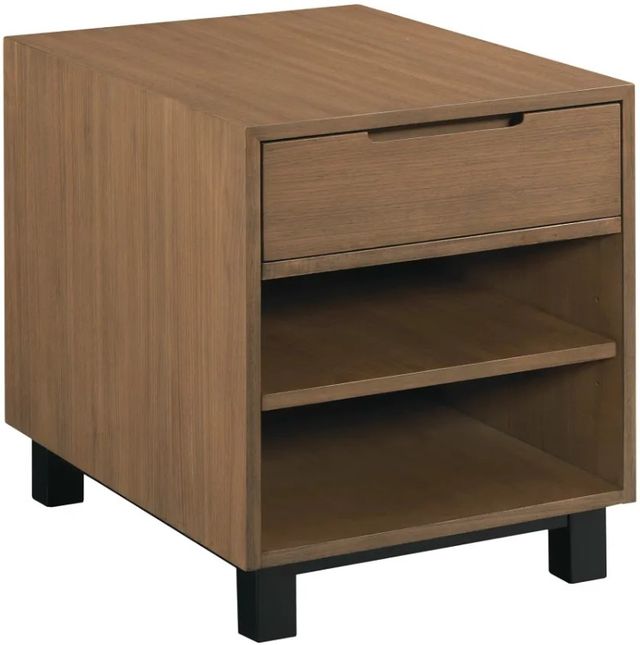 Hammary® Gibbs Manhattan Rectangular End Table with Black Base-0
