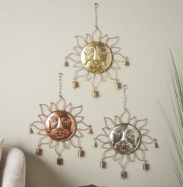 Deco Marche Multi-Colored Sun Windchime-2