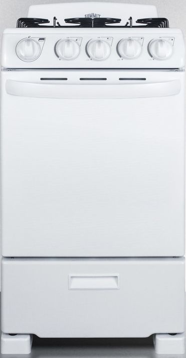 Summit® 20" White Freestanding Gas Range-1