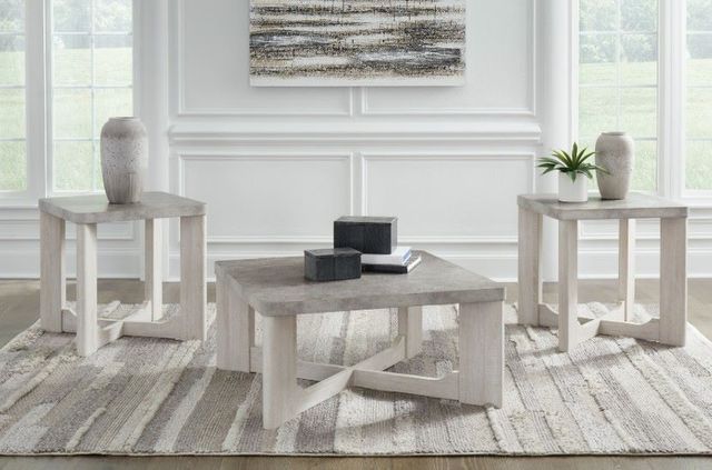 Signature Design by Ashley® Garnilly 3-Piece Whitewash Occasional Table Set-4