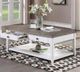 ECI Furniture La Sierra Grayish-Brown Cocktail Table with Distressed White Base-0