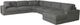 Elements International Arizona 6-Piece Steno Charcoal Right-Arm Facing Sectional and Chaise-0