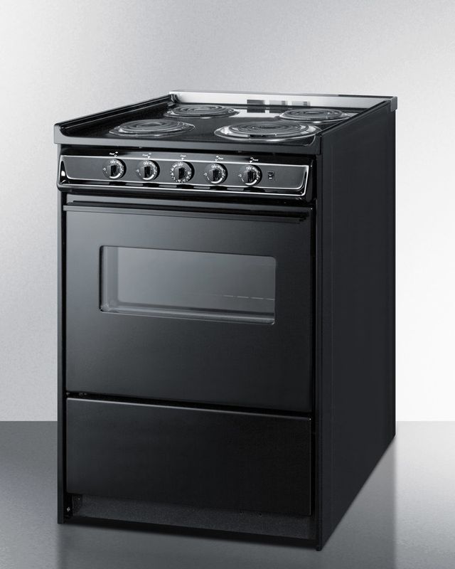 Summit® 24" Black Slide In Electric Range-2