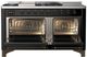 Ilve® Majestic III 60" Glossy Black Pro Style Dual Fuel Natural Gas Range with Griddle and Burnished Trim-1