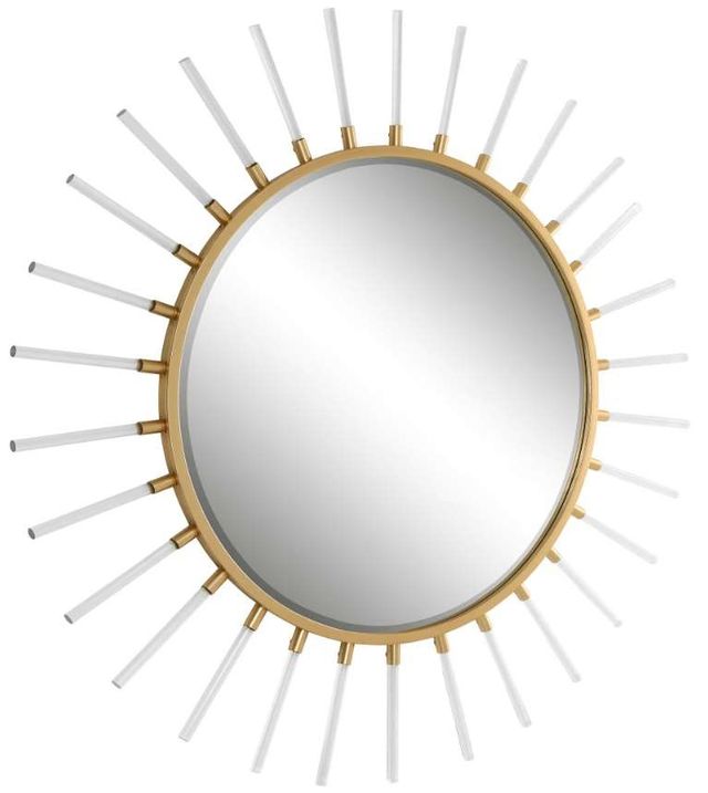 Uttermost® Oracle Chrome/Gold Starburst Mirror-3