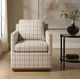 Uttermost® Basie Beige/Taupe Swivel Chair-1