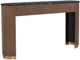 Fairfield® Dimitri Kafe Demilune Console Table with Galaxy Black Marble Top-0