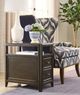 Hammary® Whitaker Glass Top Chairside Table with Black Denim Base-1