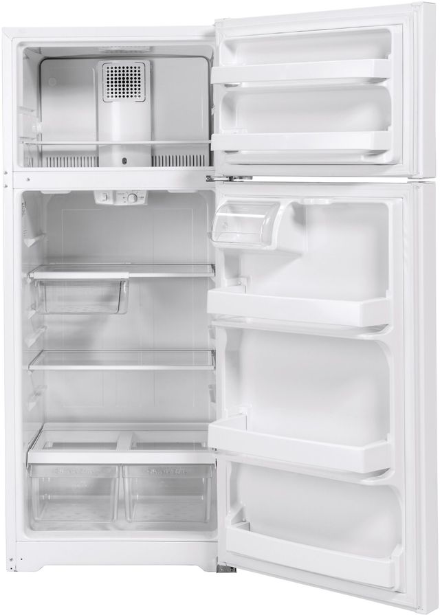 GE® 28 in. 17.5 Cu. Ft. White Top Freezer Refrigerator (Factory Blemish)-2