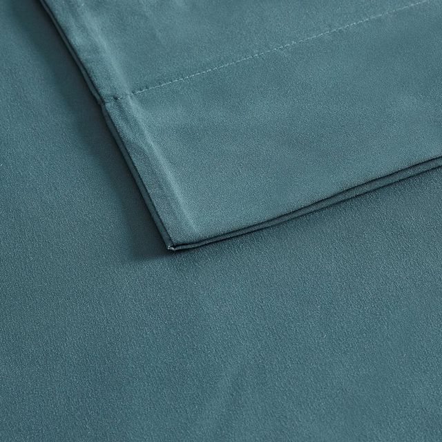Olliix by Madison Park Teal Full 3M Microcell All Season Moisture Wicking Lightweight Sheet Set-2