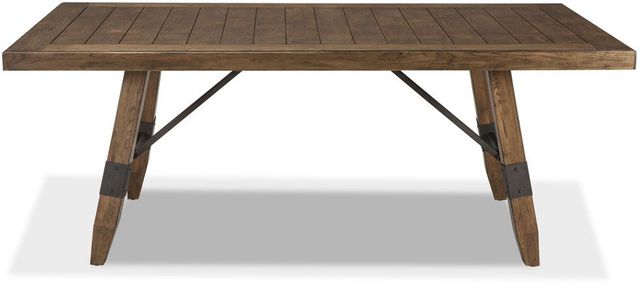 Intercon River Weathered Saddle Trestle Table-0