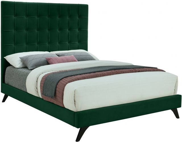 Meridian Furniture Elly Green Velvet Queen Bed-0