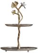 A & B Home Gold/Silver Cherry Blosson-2 Tier Stand Tray-0