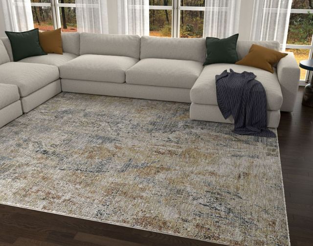 KAS Rugs Avani Blue/Spice Barcelona 5'x8' Area Rug-1
