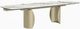 ACME Furniture Cora White Dining Table with Golden Champagne Base-0