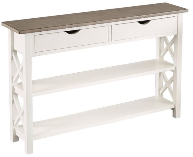 Null Furniture 6618 Gray Black Hall Console with White Base-0