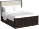 Elements International Sylvie Dark Brown Queen Upholstered Panel Bed-0