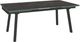 Amisco Customizable Lewis 112" Rectangular Extendable Table with 0.5" Italian Porcelain on Glass Top and 2 Leaves-0