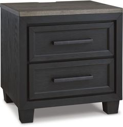 Signature Design by Ashley® Foyland Brushed Black/Dusty Grayish Brown Nightstand