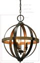 Forty West Bryant Brown 3-Light Chandelier-1