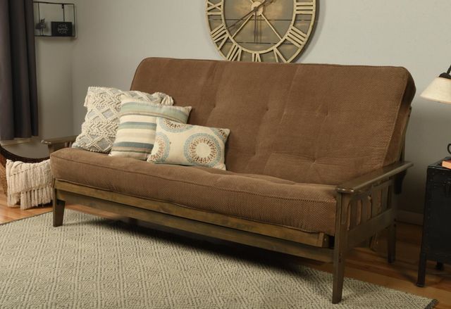 Kodiak Furniture Tucson Marmont Mocha/Rustic Walnut Queen Futon with Mattress-3