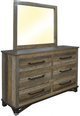 International Furniture Direct Loft Brown 4-Piece Brown Hand-Painted Eastern King Bedroom Set-2