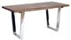 A & B Home Mateo Brown Dining Table with Stainless Steel Legs-0