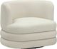 TOV Furniture Astor Cream Faux Mohair Swivel Hotel Lounge Chair-0