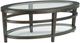 Hammary® Urbana Glass Top Oval Cocktail with Dark Oak Base-0