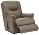 La-Z-Boy® Aries Ecru Leather Manual Rocking Recliner-4