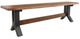 Classic Home Bellamy Amber Brown/Black 66" Bench -0