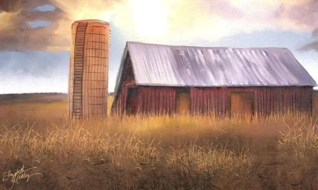 Classy Art Sunset Farm by Elizabeth Medley Wall Art-1