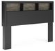 Signature Design by Ashley® Broachmyn Black/Gray Queen Lighted Bookcase Headboard-0